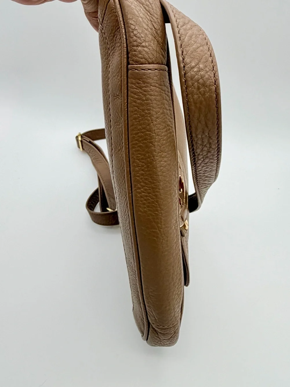 Tory Burch Amanda Pebbled Leather Convertible Crossbody Bag